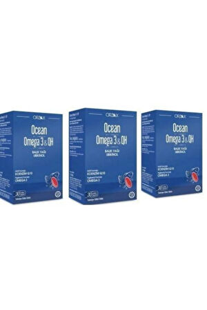 Ocean Orzax Omega 3 & Qh Takviye Edici Gida 30 Kapsül X 3