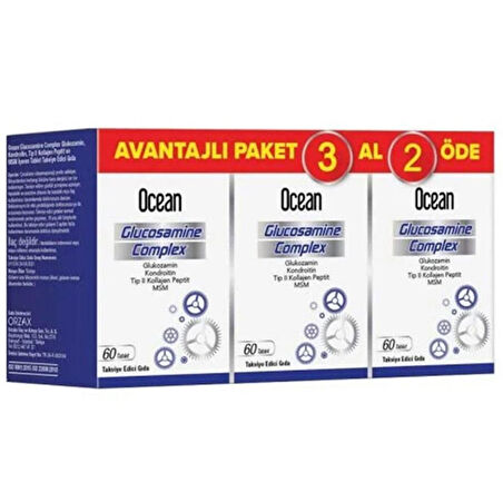 Ocean Glukozamin Kompleks 60 Tablet 3'Lü Paket