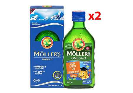 Möller\'s Tutti Frutti Omega-3 Balık Yağı 250 ml - 2 Adet