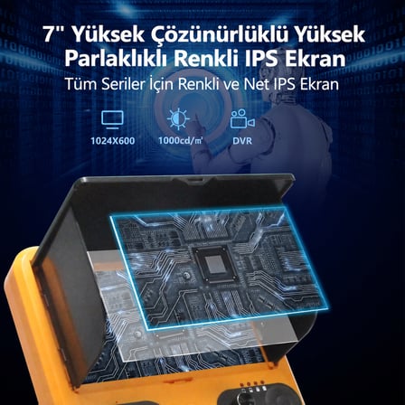 CR-110 30 Metre Sert Kablo Yılan Kamera - IPS Ekran 1080p Endüstriyel 360 Derece Kamera