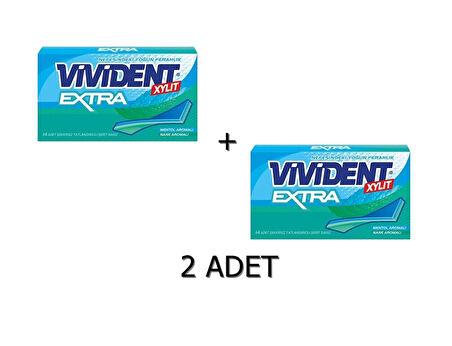 Vivident Extra Nane-Mentol Aromalı Şekersiz-Tatlandırıcılı Şerit Sakız 26g (2 ADET)