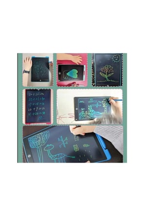 12 Inc Renkli Lcd Grafik Dijital Kalemli Çizim Tableti Yazı Tahta Not Yazma Eğitim Tableti Pembe