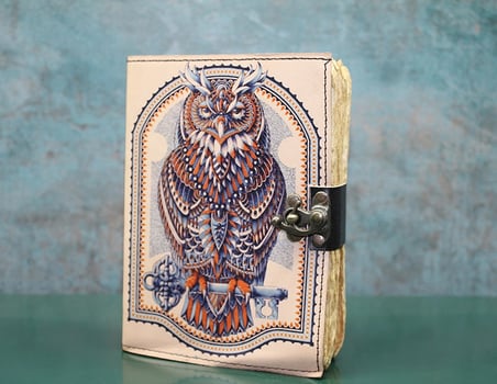 Baykuşlu Deri Defter Ksk3131
