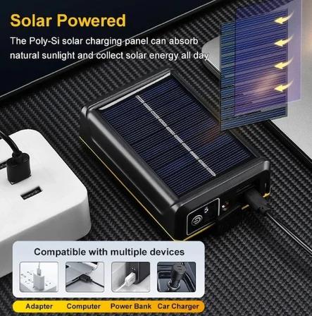F.B.I Pro F-3003 Alüminyum Pm10-Tg Led Type-C Powerbank Ve Solar Şarjlı Kamp Kafa Feneri