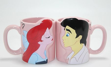 Küçük Deniz Kızı Ariel Ve Prens Eric 3D Çift Kupa Bardak Seti Alk4537