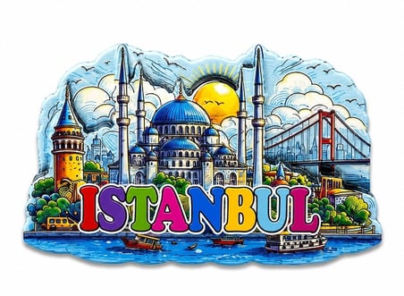 İstanbul Temalı Silikon Buzdolapı Süsü Magnet Alk5374