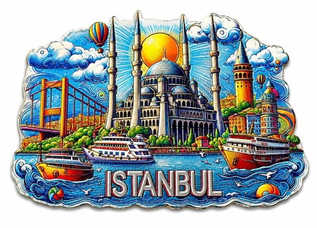 İstanbul Temalı Silikon Buzdolapı Süsü Magnet Alk5375
