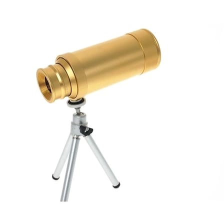 50X50 Panda Metal Gövde Tek Gözle Büyük Mercek Korsan Dürbün Gold