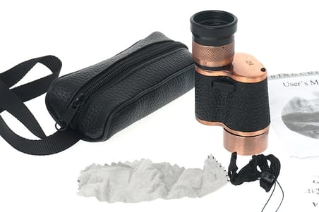 6X24 Baıgısh, Askeri Tarzi Pirinç Ve Deri Kaplamalı, Deri Çantalı Monocular Dürbün Princ