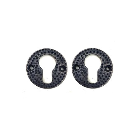 Antika Tarz Dekoratif Pirinç Oda Kilit Rozeti - 49Mm, Oksit