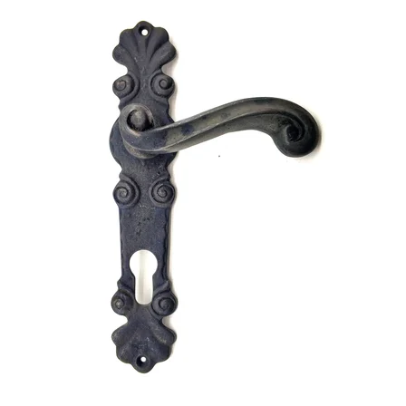 Antika Tarz Dekoratif Pirinç Okyanus Oda Kapı Kolu - 230X46 Mm, Oksit