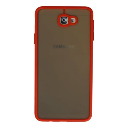 Galaxy J7 Prime Kılıf Montreal Silikon Kapak - Kırmızı