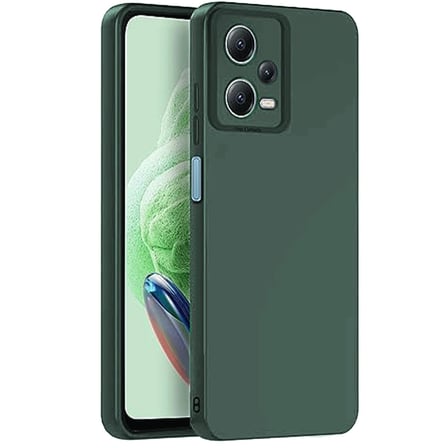 Redmi Note 12 5G Kılıf Nano İçi Kadife Silikon - Koyu Yeşil