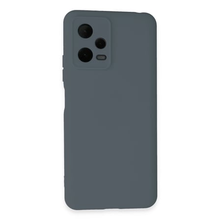 Redmi Note 12 5G Kılıf Nano İçi Kadife Silikon - Gri