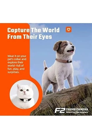F2 2K 1080P Parmak Kamera 130° Geniş Açı Ips Ekranlı 25G Mini Taşınabilir Cep Kamerası Siyah