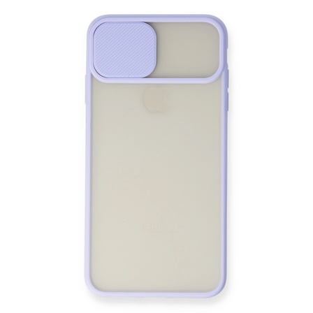 İphone Xs Max Kılıf Palm Buzlu Kamera Sürgülü Silikon - Lila