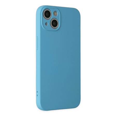 İphone 13 Mini Kılıf Nano İçi Kadife Silikon - Mavi