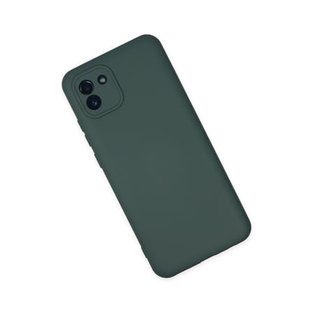 Newface Samsung Galaxy A03 Kılıf Nano İçi Kadife Silikon - Koyu Yeşil