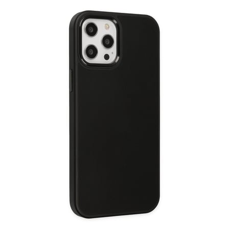 İphone 12 Pro Max Kılıf Asya Deri Silikon - Siyah