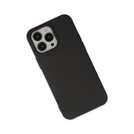 İphone 14 Pro Kılıf Nano İçi Kadife Silikon - Siyah