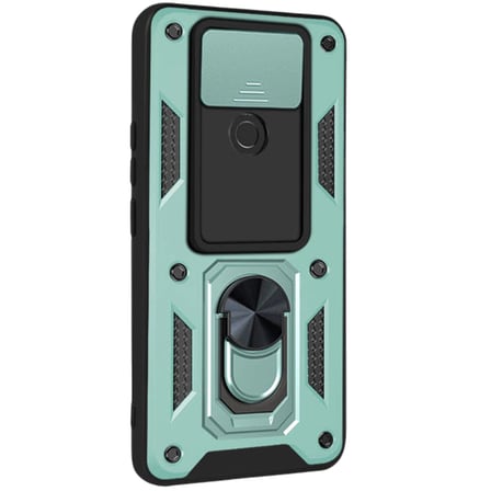 Xiaomi Redmi Note 9 4G Kılıf Pars Lens Yüzüklü Silikon - Yeşil