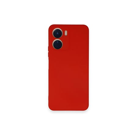 Vivo Y16 Kılıf Nano İçi Kadife Silikon - Kırmızı