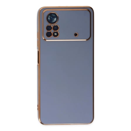Xiaomi Poco X4 Pro 5G Kılıf Volet Silikon - Mavi