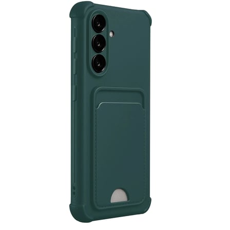 Samsung Galaxy A17 5G Kelvin Kartvizitli Silikon - Koyu Yeşil