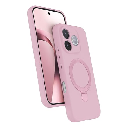 Huawei Honor 600 Lite Regal Magsafe Standlı Kapak - Açık Pembe