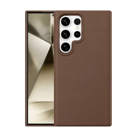 Samsung Galaxy S24 Ultra Kılıf First Silikon - Kahverengi