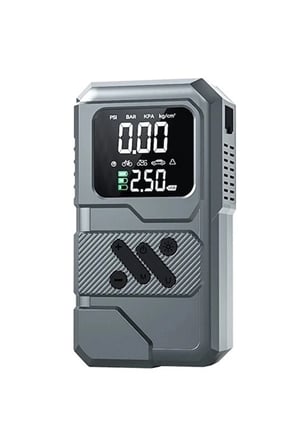 St-9654 Şarjlı 10.000 Mah Taşınabilir Araç Hava Kompresörü Akü Takviyeli Dijital Ekranlı Işıklı