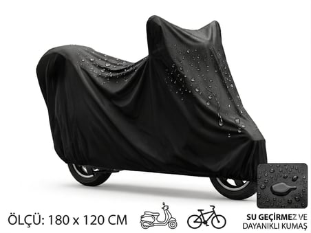 Motosiklet Scooter Koruma Brandası – Su Toz Geçirmez 180X120 Cm