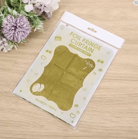 Altın Gold Renk Dikdörtgen Kesim Parlak Görünümlü Fon Perde Dekor 1X2 Metre