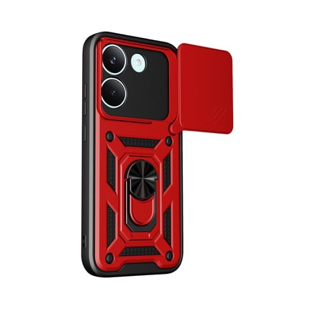Xiaomi Poco X8 Pro Pars Lens Yüzüklü Silikon - Kırmızı