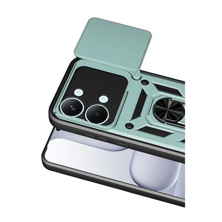 Xiaomi Poco X8 Pro Max Pars Lens Yüzüklü Silikon - Yeşil