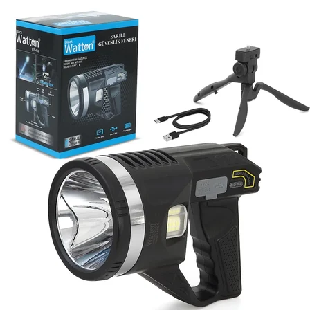 Tripod Şarjlı Güvenlik Feneri  Wt-