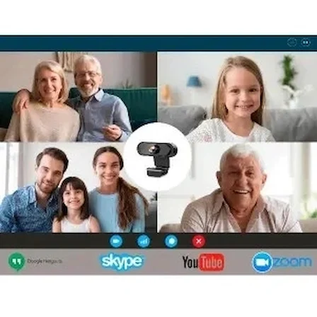 Webcam Orjınal Konferans Kamera Dahili Mikrofon Görüntülü Sohbet Yayın Kamerası Video Ae-112