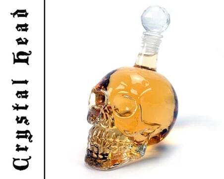 Crystal Head Kuru Kafa Cam Şişe  Ml