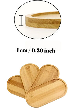 Oval Bambu Yağdanlık Altlığı ve Sunum Tabağı