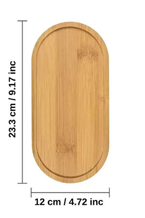 Oval Bambu Yağdanlık Altlığı ve Sunum Tabağı