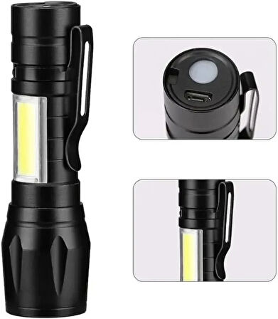 Q-Max Xpe Usb Charge Zomlu El Feneri