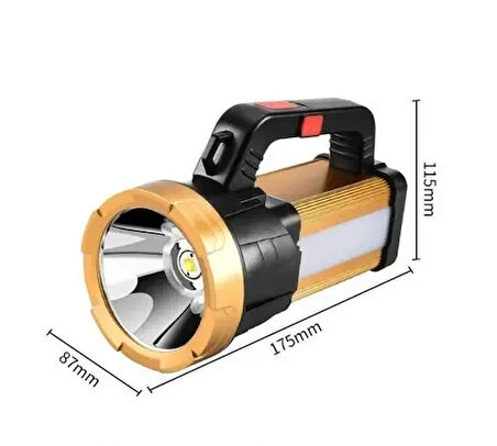 WATTON WT-615 6 MOD ŞARJLI EL FENERİ PROJEKTÖR TİPİ 