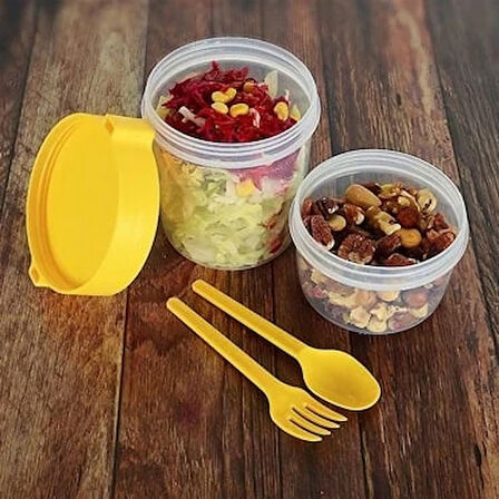 Kaşıklı Müsli Kabı 1100 ml