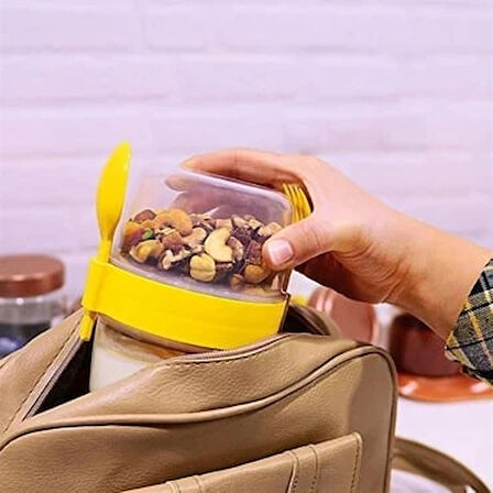 Kaşıklı Müsli Kabı 1100 ml