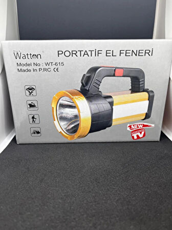 WATTON WT-615.1 - 6 MOD ÖZELLİĞİ - ŞARJLI EL FENERİ PROJEKTÖR TİPİ (MERCAMP)