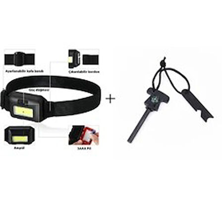 Orcamp OUT-4510 Magnezyum Çubuk+ Ayarlanabilir Kafa Lambası