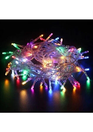10 Mt Sl-1013 Fişli 100 Led Rgb Renkli Işıklı Ultra Güçlü Yılbaşı Ağaç Işık 8 Fonksiyonlu Dekoratif