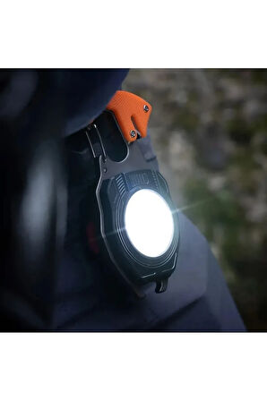 2 Adet Q-Max Çok Fonksiyonlu Mini Led Lamba Anahtarlık ve Çakmak USB Şarjlı Kamp İçin Taşınabilir Tam 7 Modlu