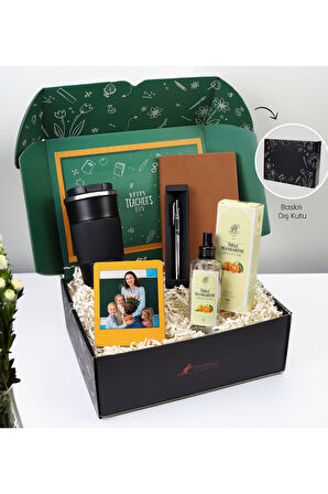 Öğretmenler Gününe Özel Çelik Termos & Defter & Kalem & Kolonya & Çerçeve