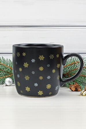 Mat Kupa & Alerya Yılbaşı Filtre Kahve & Siyah French Press & Mum Hediye Seti